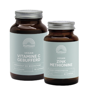 Mattisson HealthStyle Vitamine-C Gebufferd  en Zink Methionine Combi Set 2 Stuks 