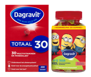 Dagravit Family Pack Totaal 30 + Kids Multivitaminen Gummies 2 Stuks 