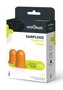 Vitaplus Earplugs Torpedo Foam 3PR Vitaplus Earplugs Torpedo Foam 3PR