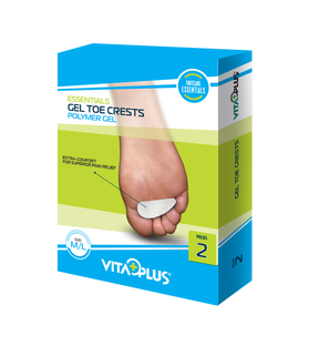 Vitaplus Essentials Gel Toe Crests Polymer Gel maat M/L 2ST Vitaplus Essentials Gel Toe Crests Polymer Gel maat M/L 2ST
