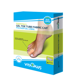 Vitaplus Essentials Gel Toe Tube Fabric Cap maat M/L 1ST Vitaplus Essentials Gel Toe Tube Fabric Cap maat M/L 1ST