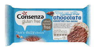 Consenza Glutenvrije Chocolade Rijstwafels 100GR Consenza Glutenvrije Chocolade Rijstwafels 100GR