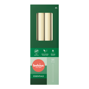 Bolsius Dinerkaarsen Soft Pearl 230/20 8ST Bolsius Dinerkaarsen Soft Pearl 230/20 8ST