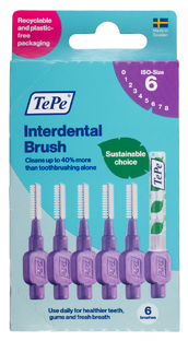 TePe Interdentale Rager Original Paars 1,1mm 6ST TePe Interdentale Rager Original Paars 1,1mm 6ST