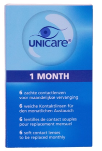 Unicare 1 Month 6 Zachte Contactlenzen -1.25 6ST