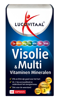De Online Drogist Lucovitaal Multi & Visolie Capsules 60CP aanbieding