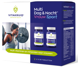Vitakruid Multi Dag & Nacht Vrouw Sport 100% Vegan 2 x 30 60TB Vitakruid Multi Dag & Nacht Vrouw Sport 100% Vegan 2 x 30 60TB