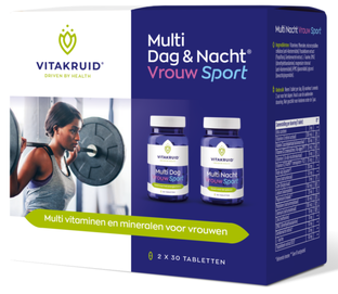 Vitakruid Multi Dag & Nacht Vrouw Sport Tabletten 60TB