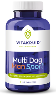 Vitakruid Multi Dag Man Sport 100% Vegan 90TB 