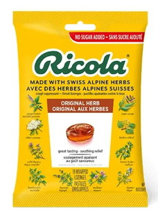 Ricola Original Herbs Suikervrij Zak 75GR