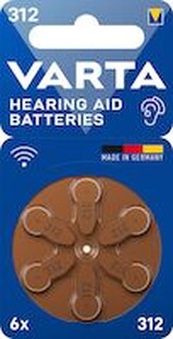 Varta Gehoorapparaat Batterijen Type 312 6ST Varta Gehoorapparaat Batterijen Type 312 6ST