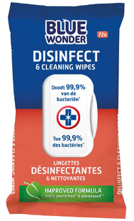 Blue Wonder Disinfect Schoonmaakdoekjes 72ST Blue Wonder Disinfect Schoonmaakdoekjes 72ST