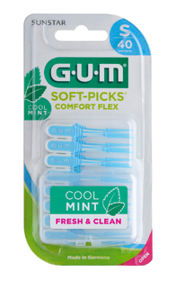 GUM Soft Picks Comfort Flex Cool Mint Small 40ST GUM Soft Picks Comfort Flex Cool Mint Small 40ST