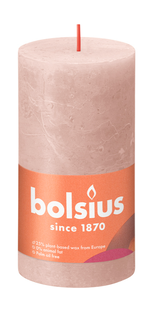 Bolsius Rustiek Stompkaars Misty Pink 130/68 1ST Bolsius Rustiek Stompkaars Misty Pink 130/68 1ST