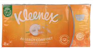 Kleenex Allergy Comfort Zakdoekjes 8ST Kleenex Allergy Comfort Zakdoekjes 8ST