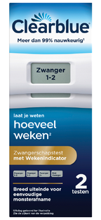 Clearblue Digitale Zwangerschapstest met Wekenindicator 2ST Clearblue Digitale Zwangerschapstest met Wekenindicator 2ST