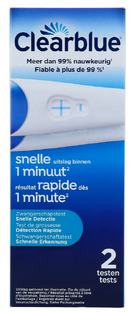 Clearblue Zwangerschapstest Snelle Detectie 2ST Clearblue Zwangerschapstest Snelle Detectie 2ST