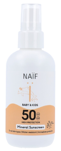 De Online Drogist Naif Care Baby&Kids Minerale Zonnebrand Spray SPF50 100ML aanbieding