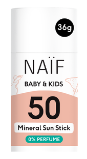 De Online Drogist Naif Baby & Kids SPF50 Mineral Sun Stick 36GR aanbieding