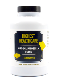 Highest Healthcare Groenlipmossel + Forte Tabletten 180TB Highest Healthcare Groenlipmossel + Forte Tabletten 180TB