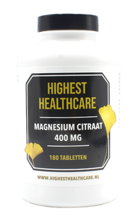 Highest Healthcare Magnesium Citraat 400mg Tabletten 180TB Highest Healthcare Magnesium Citraat 400mg Tabletten 180TB