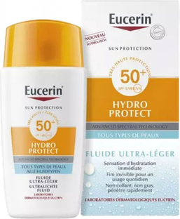 De Online Drogist Eucerin Sun Hydro Protect Ultralichte fluide Spf 50+ 50ML aanbieding