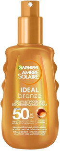 Garnier Ambre Solaire Ideal Bronze Beschermende Melkspray SPF 50 150ML Garnier Ambre Solaire Ideal Bronze Beschermende Melkspray SPF 50 150ML