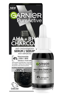 Garnier PureActive AHA + BHA Charcoal Anti-Onzuiverheden Serum (30ML)
