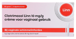 Linn Clotrimazol 10mg/g Vaginale Crème 50GR Linn Clotrimazol 10mg/g Vaginale Crème 50GR
