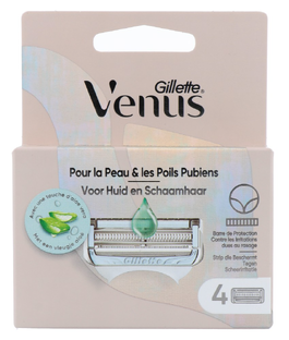 Gillette Venus Satin Care Huid & Schaamhaar Navulmesjes 4ST Gillette Venus Satin Care Huid & Schaamhaar Navulmesjes 4ST
