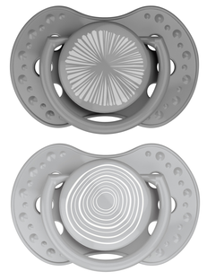 Difrax LOVI Dynamic Pacifier 18+ Months Harmony Dark Grey Light Grey - Fopspeen 2ST Difrax LOVI Dynamic Pacifier 18+ Months Harmony Dark Grey Light Grey - Fopspeen 2ST
