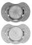Difrax LOVI Dynamic Pacifier 6-18 Months Harmony Dark Grey Light Grey - Fopspeen 2ST