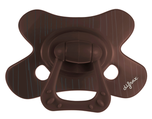Difrax Fopspeen Natural 18+ Maanden - Chocolate Lines 1ST Difrax Fopspeen Natural 18+ Maanden - Chocolate Lines 1ST