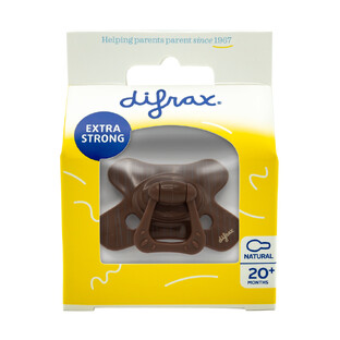 Difrax Fopspeen Natural 20+ Maanden Chocolate Lines 1ST