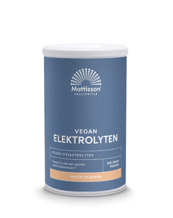 Mattisson HealthStyle Vegan Elektrolyten Poeder Peach 300GR  Mattisson HealthStyle Vegan Elektrolyten Poeder Peach 300GR