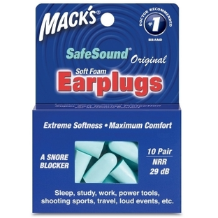 Macks Safesound Foam Earplugs 10PR Macks Safesound Foam Earplugs 10PR