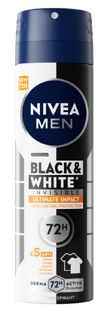 Nivea Men Black & White Invisible Ultimate Impact Deodorant Spray 150ML Nivea Men Black & White Invisible Ultimate Impact Deodorant Spray 150ML
