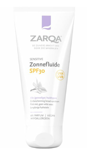 De Online Drogist Zarqa Sensitive Zonnefluïde SPF30 50ML aanbieding