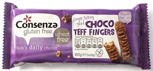 Consenza Choco Teff Fingers 100GR Consenza Choco Teff Fingers 100GR
