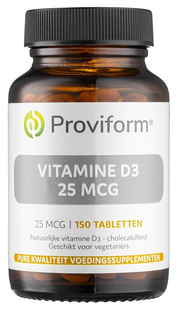 Proviform Vitamine D3 25mcg Tabletten 150TB Proviform Vitamine D3 25mcg Tabletten 150TB