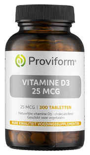 Proviform Vitamine D3 25mcg Tabletten 300TB Proviform Vitamine D3 25mcg Tabletten 300TB