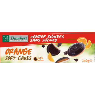 Damhert Orange Soft Cakes Zonder Suiker 140GR Damhert Orange Soft Cakes Zonder Suiker 140GR