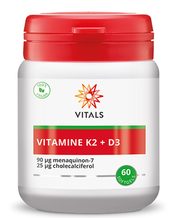 Vitals Vitamine K2 + D3 Softgels 60SG Vitals Vitamine K2 + D3 Softgels 60SG