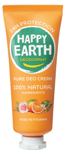 Happy Earth 100% Natural Deo Cream Rose Petitgrain 40ML Happy Earth 100% Natural Deo Cream Rose Petitgrain 40ML