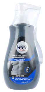 Veet Men Total Pro Ontharingscreme Pomp Gevoelige Huid 400ML Veet Men Total Pro Ontharingscreme Pomp Gevoelige Huid 400ML
