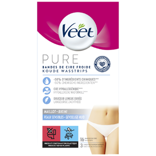 Veet Pure Koude Wasstrips Bikinilijn 16ST Veet Pure Koude Wasstrips Bikinilijn 16ST