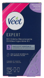 Veet Expert Ontkleuringscrème Gezicht & Lichaam 75ML Veet Expert Ontkleuringscrème Gezicht & Lichaam 75ML