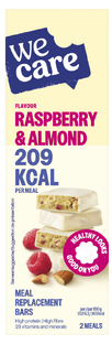 WeCare Meal Replacement Bars Raspberry & Almond 116GR WeCare Meal Replacement Bars Raspberry & Almond 116GR