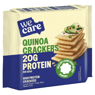 WeCare High Protein Quinoa Crackers 100GR  WeCare High Protein Quinoa Crackers 100GR