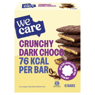 WeCare Crunchy Dark Choco Bars 6ST WeCare Crunchy Dark Choco Bars 6ST